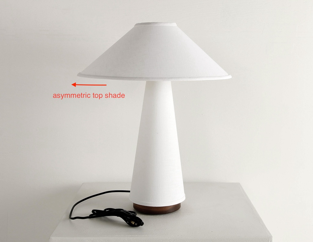 Sample Sale: Linden Table Lamp - Black Linen with Walnut