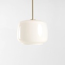 Sample Sale: Radiata Pendant - Opal White with Brass Details