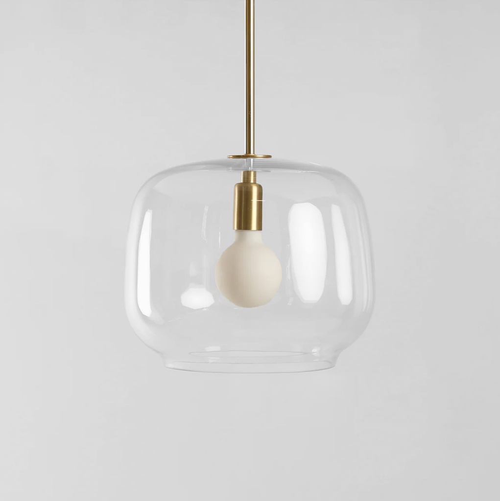 Sample Sale: Radiata Pendant - Clear with Brass Details