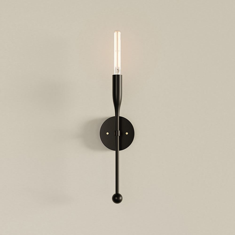 [SOR-SCO-BP-B] Sorenthia Sconce (Black Poppy, Brass)