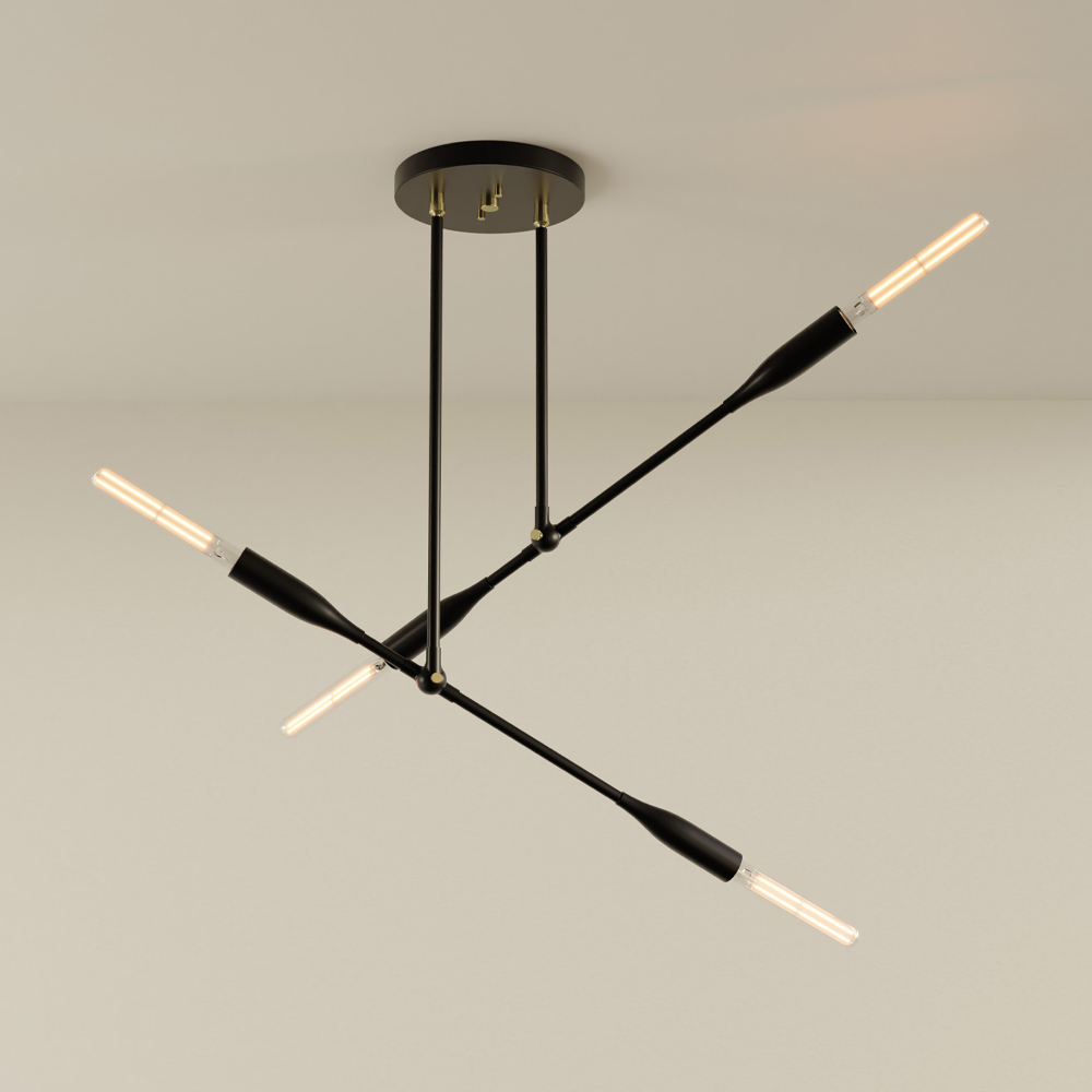 [THI-DUO-BP-B] Thia Duo Light (Black Poppy, Brass)