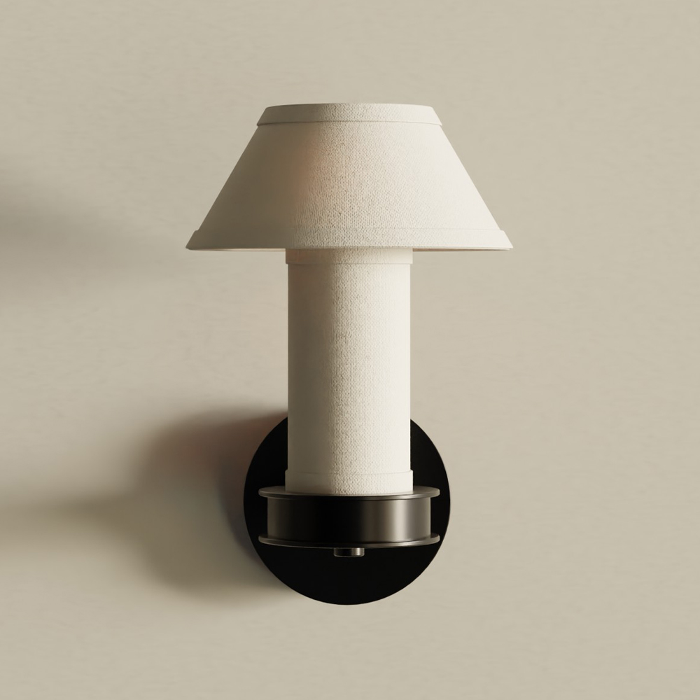 [PIL-R-SCO-BP] Pillaret Sconce - Rise (Black Poppy)